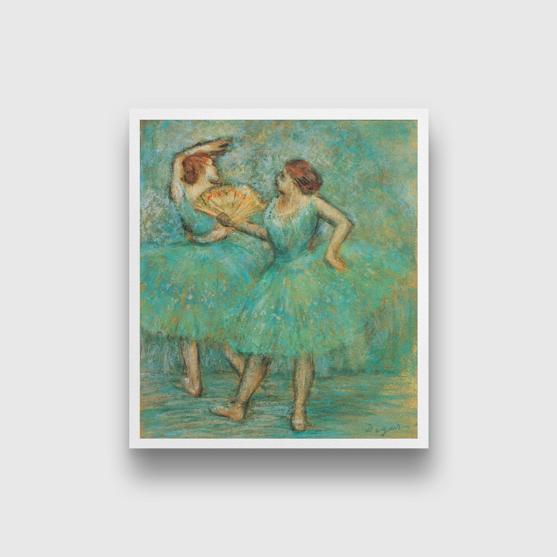Two Dancers Painting - Meri Deewar 1 : 1 Square Premium Wall Art Canvas by MeriDeewar