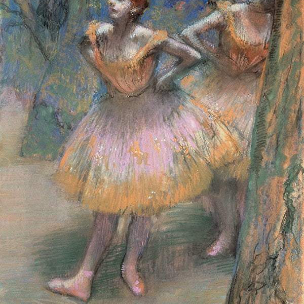 Two Dancers Painting - Meri Deewar 3 : 4 Vertical Premium Wall Art Canvas by MeriDeewar