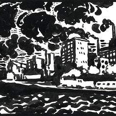 Urban Cityspace- Meri Deewar Panorama Paintings Premium Wall Art Canvas by MeriDeewar
