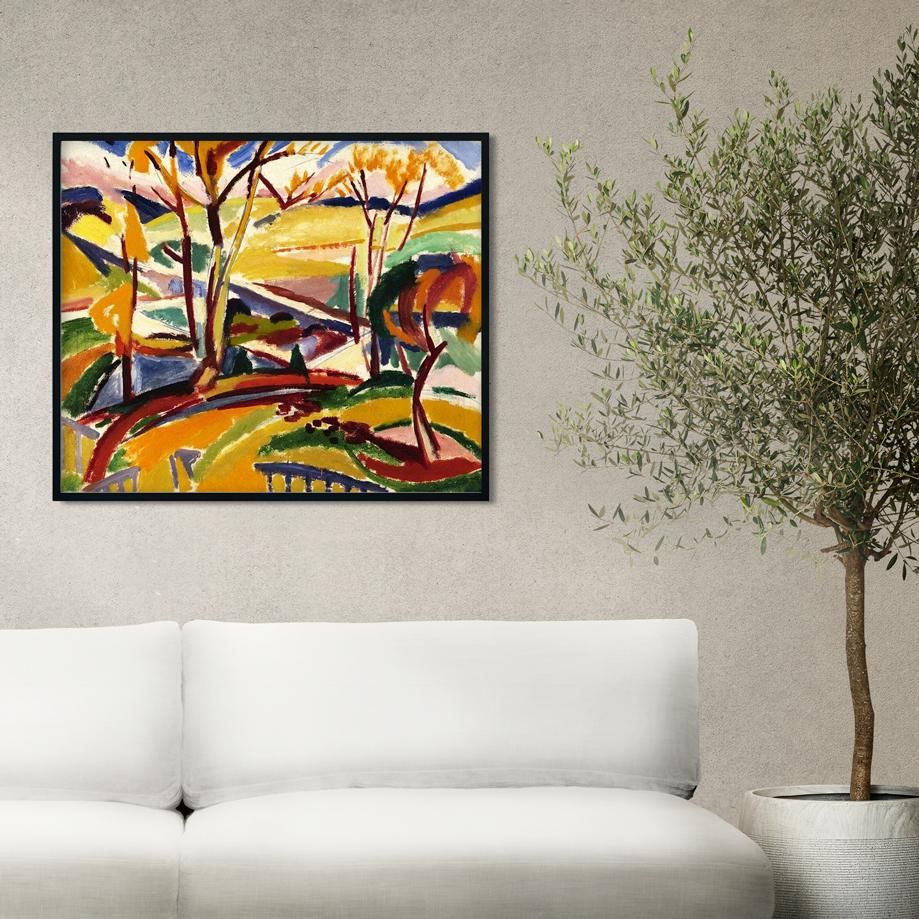 Valley Falls Henry Lyman Saÿen Painting - MeriDeewar 6 : 5 Horizontal Premium Wall Art Canvas by MeriDeewar