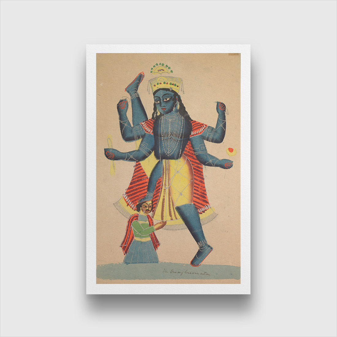 Vamana Avatar Painting 2 : 3 Vertical Premium Wall Art Canvas by MeriDeewar