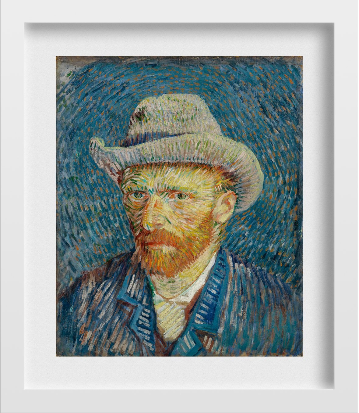 Van Gogh Self Portrait Painting - Meri Deewar 4 :5 Vertical Premium Wall Art Canvas by MeriDeewar