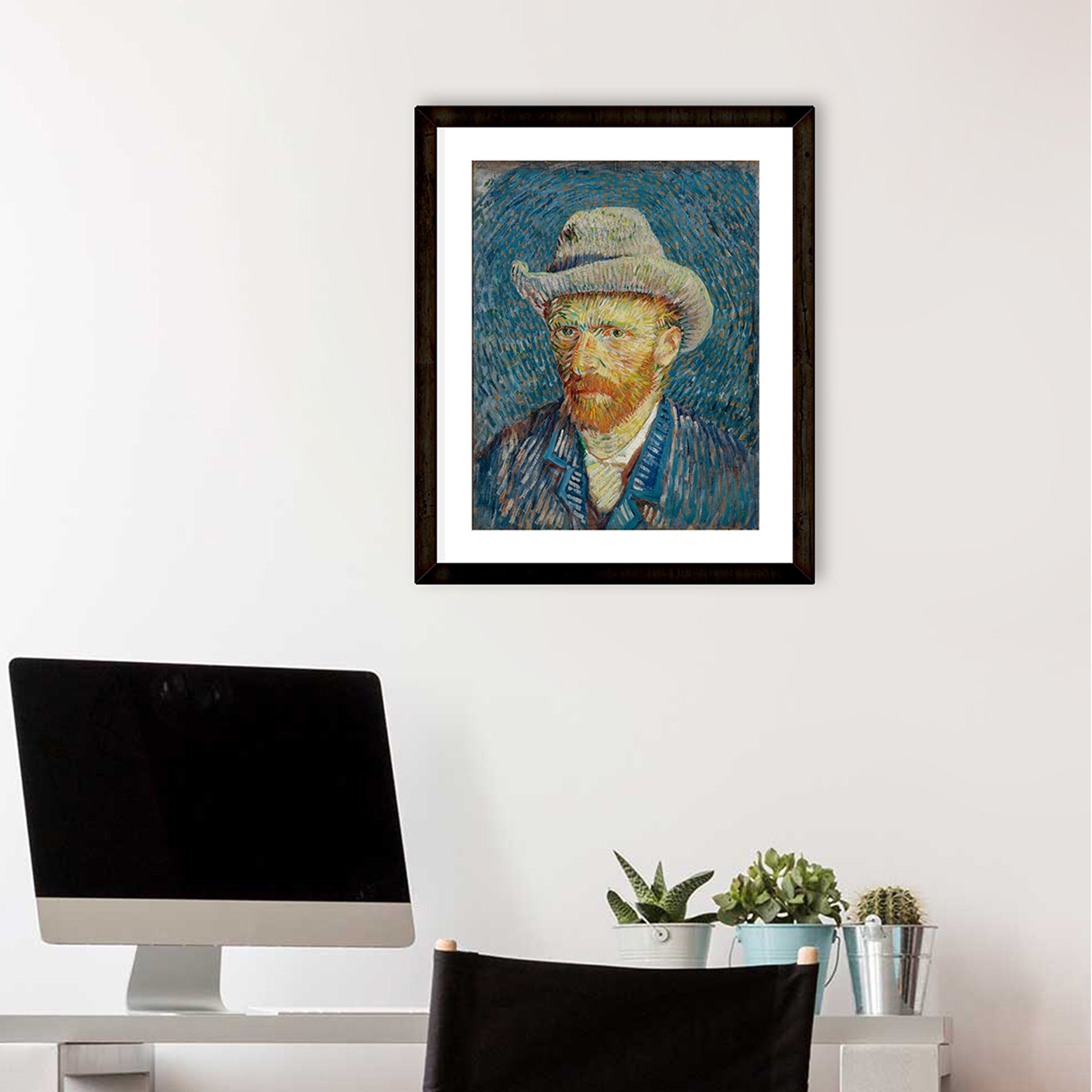 Van Gogh Self Portrait Painting - Meri Deewar 4 :5 Vertical Premium Wall Art Canvas by MeriDeewar