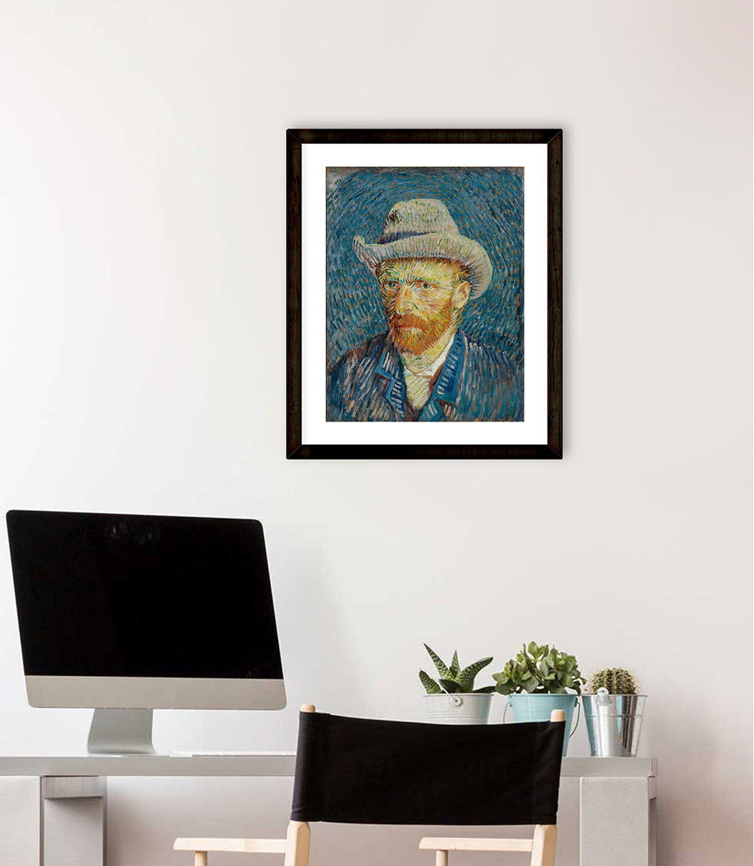 Van Gogh Self Portrait Painting - Meri Deewar 4 :5 Vertical Premium Wall Art Canvas by MeriDeewar