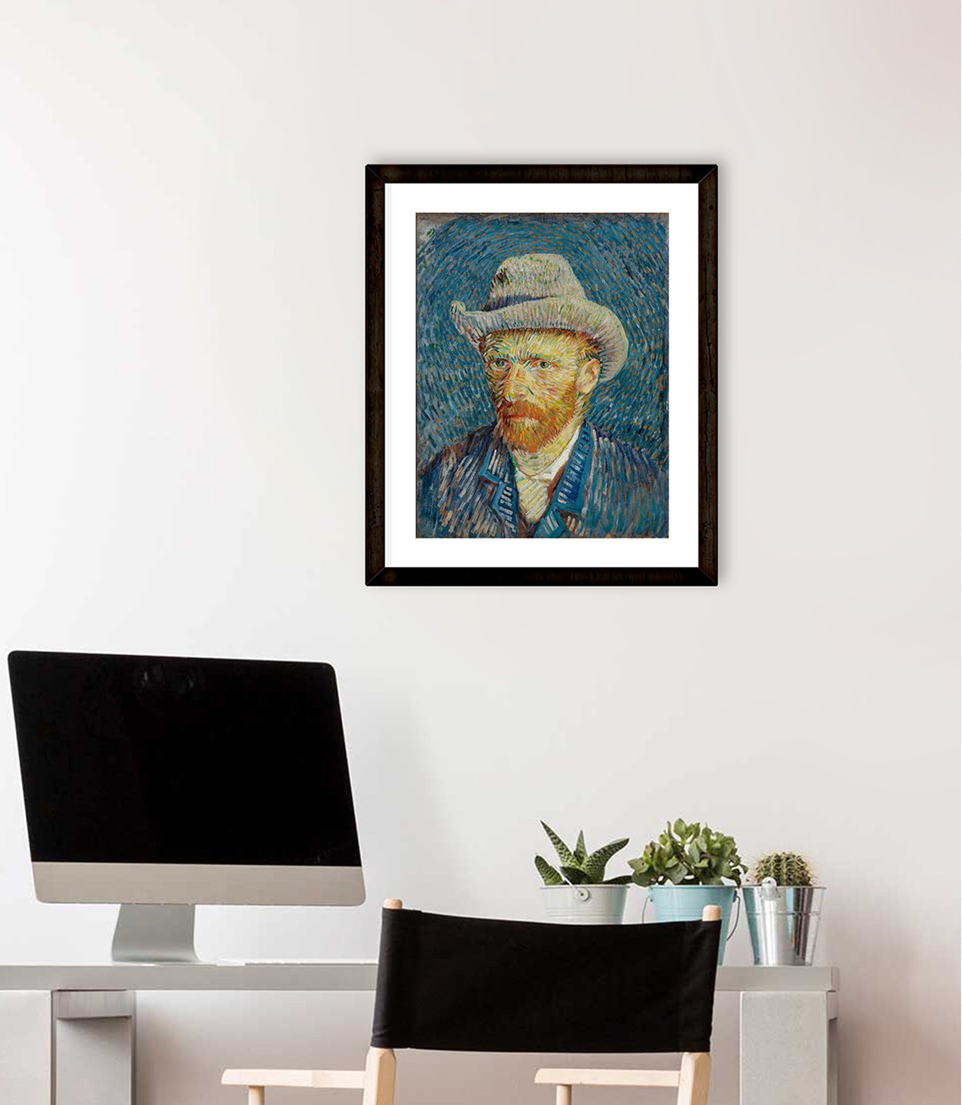 Van Gogh Self Portrait Painting - Meri Deewar 4 :5 Vertical Premium Wall Art Canvas by MeriDeewar