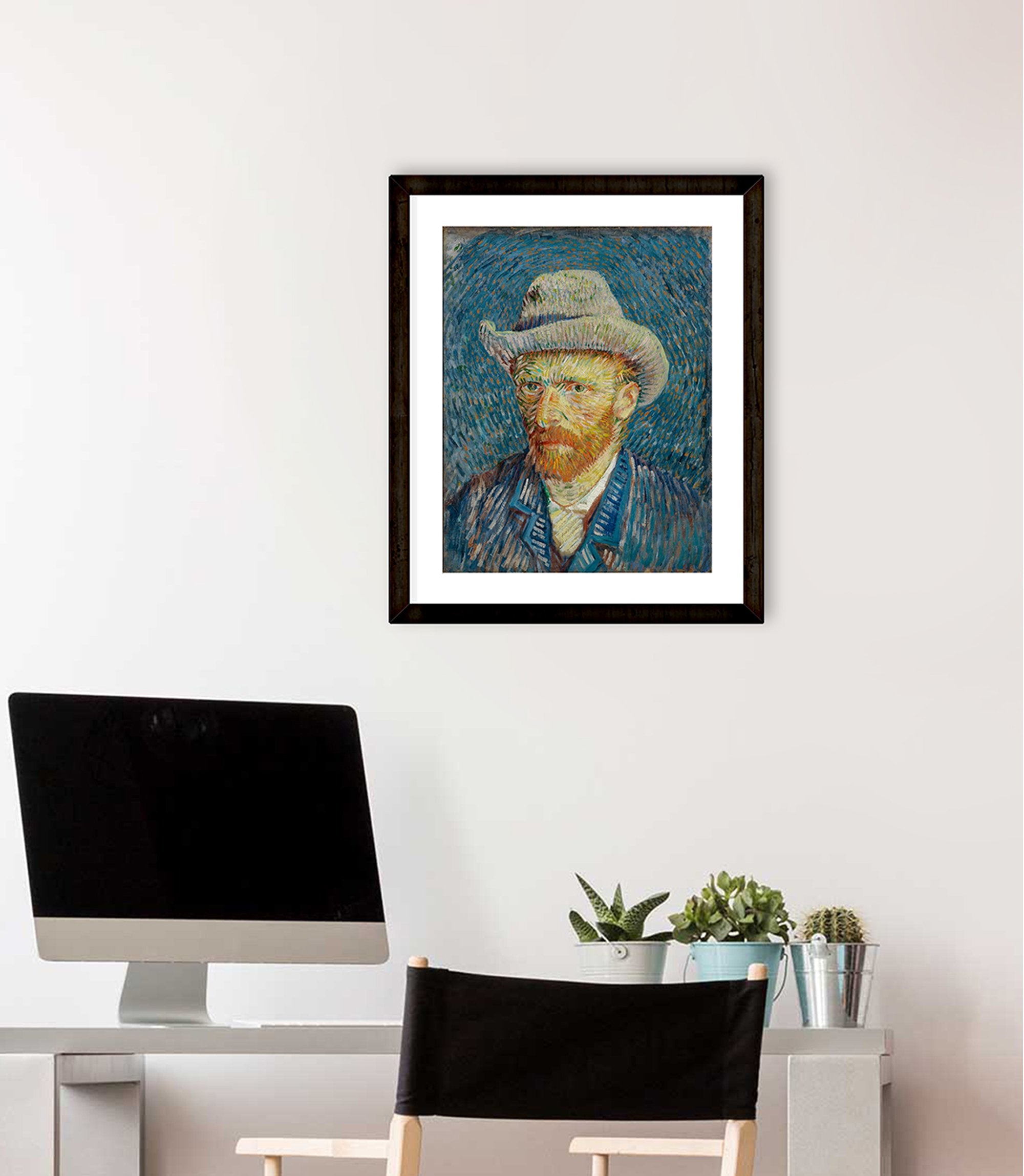 Van Gogh Self Portrait Painting - Meri Deewar 4 :5 Vertical Premium Wall Art Canvas by MeriDeewar