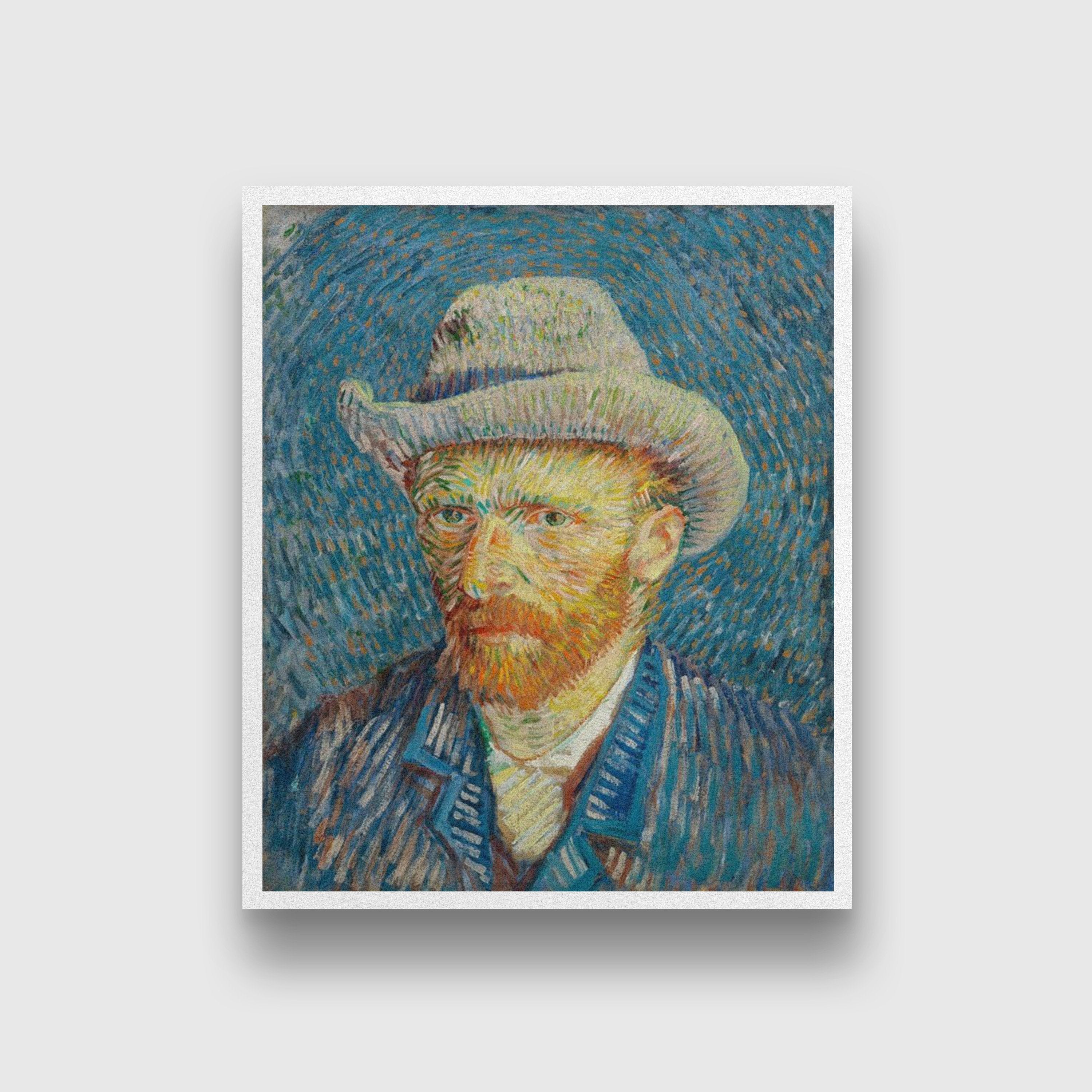 Van Gogh Self Portrait Painting - Meri Deewar 4 :5 Vertical Premium Wall Art Canvas by MeriDeewar