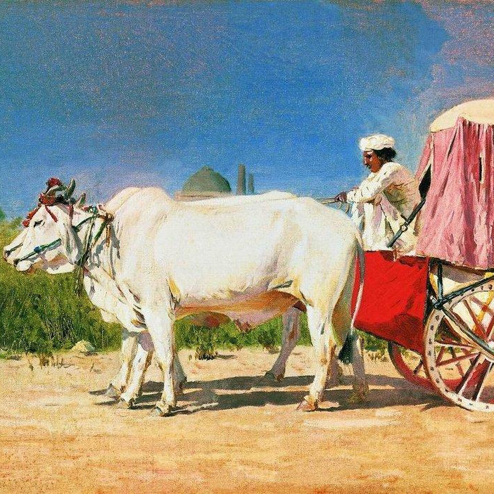 vehicle in delhi 1875 Painting - Meri Deewar 4 : 3 Horizontal Premium Wall Art Canvas by MeriDeewar