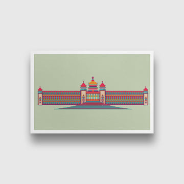Vidhan Sauda Monument India Painting - Meri Deewar 3 : 2 Horizontal Premium Wall Art Canvas by MeriDeewar
