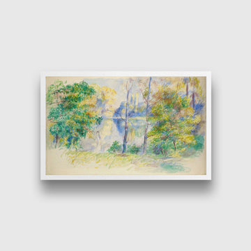 View of a park Painting - Meri Deewar 3 : 2 Horizontal Premium Wall Art Canvas by MeriDeewar
