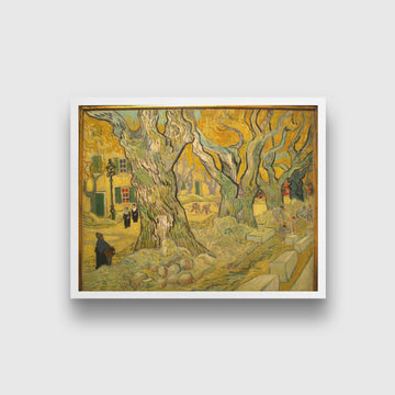 Vincent van Gogh The Road Menders Painting - Meri Deewar 4 : 3 Horizontal Premium Wall Art Canvas by MeriDeewar