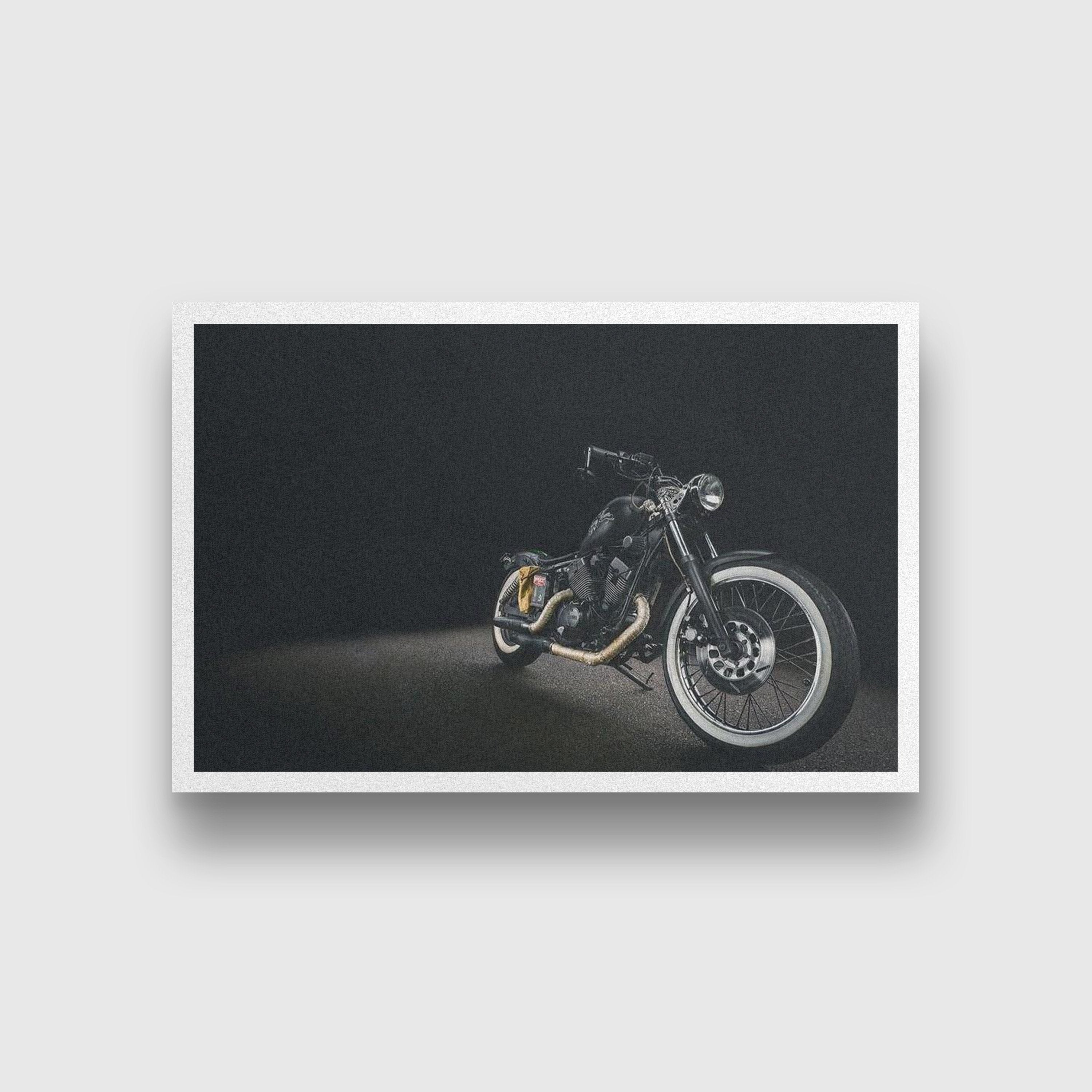 Vintage Bike Artwork Painting - Meri Deewar 3 : 2 Horizontal Premium Wall Art Canvas by MeriDeewar