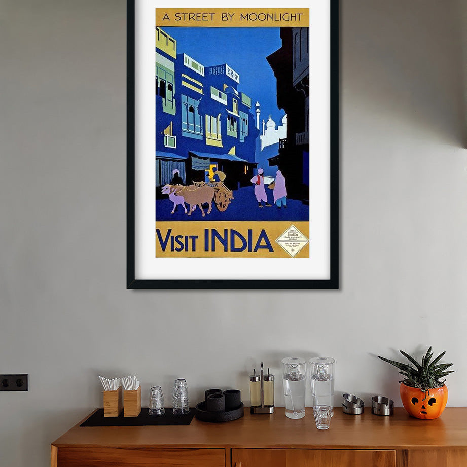 Vintage Street Light Poster 2 : 3 Vertical Premium Wall Art Canvas by MeriDeewar