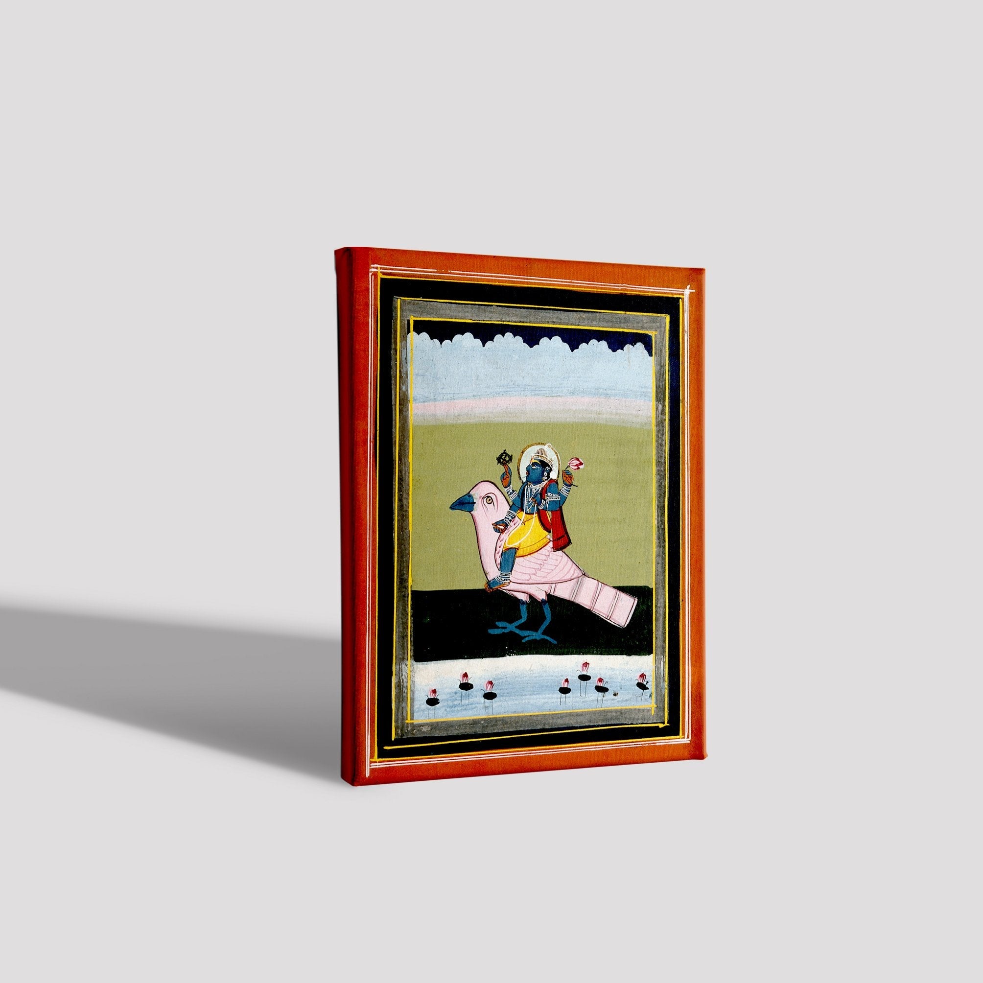 Vishnu as Satyanarayan Painting - Meri Deewar 3 : 4 Vertical Premium Wall Art Canvas by MeriDeewar