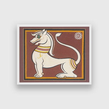 Vyala Painting 4 : 3 Horizontal Premium Wall Art Canvas by MeriDeewar