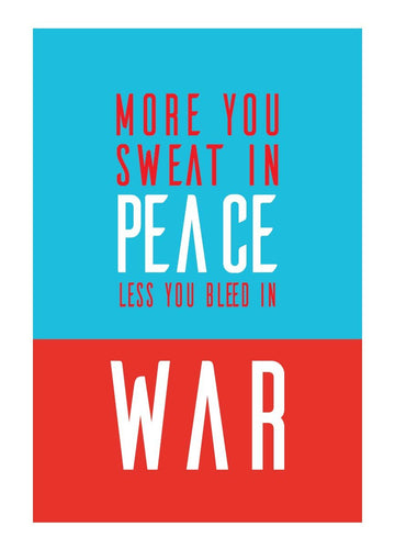 War and peace Poster- Meri Deewar Poster A3 / Poster Premium Wall Art Canvas by MeriDeewar