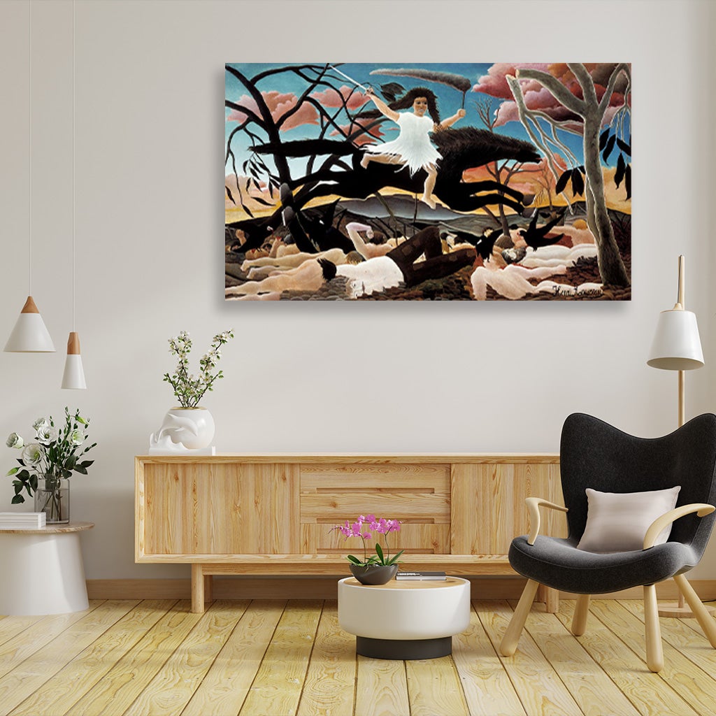 War famous paintnig - Meri Deewar 2 : 1 Horizontal Premium Wall Art Canvas by MeriDeewar