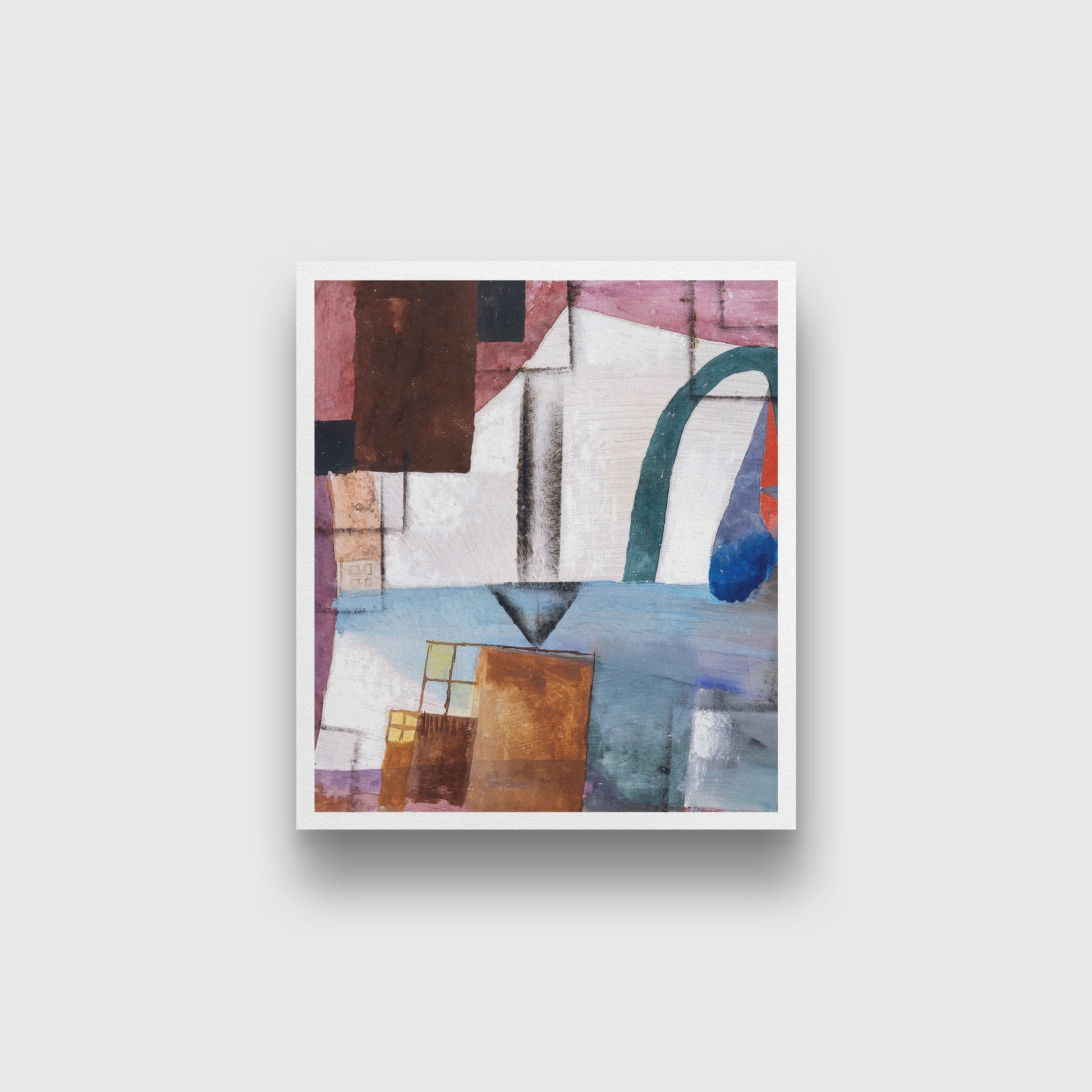 White Easter II painting - Meri Deewar 1 : 1 Square Premium Wall Art Canvas by MeriDeewar