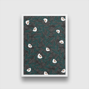 White Foliage Painting 2 : 3 Vertical Premium Wall Art Canvas by MeriDeewar