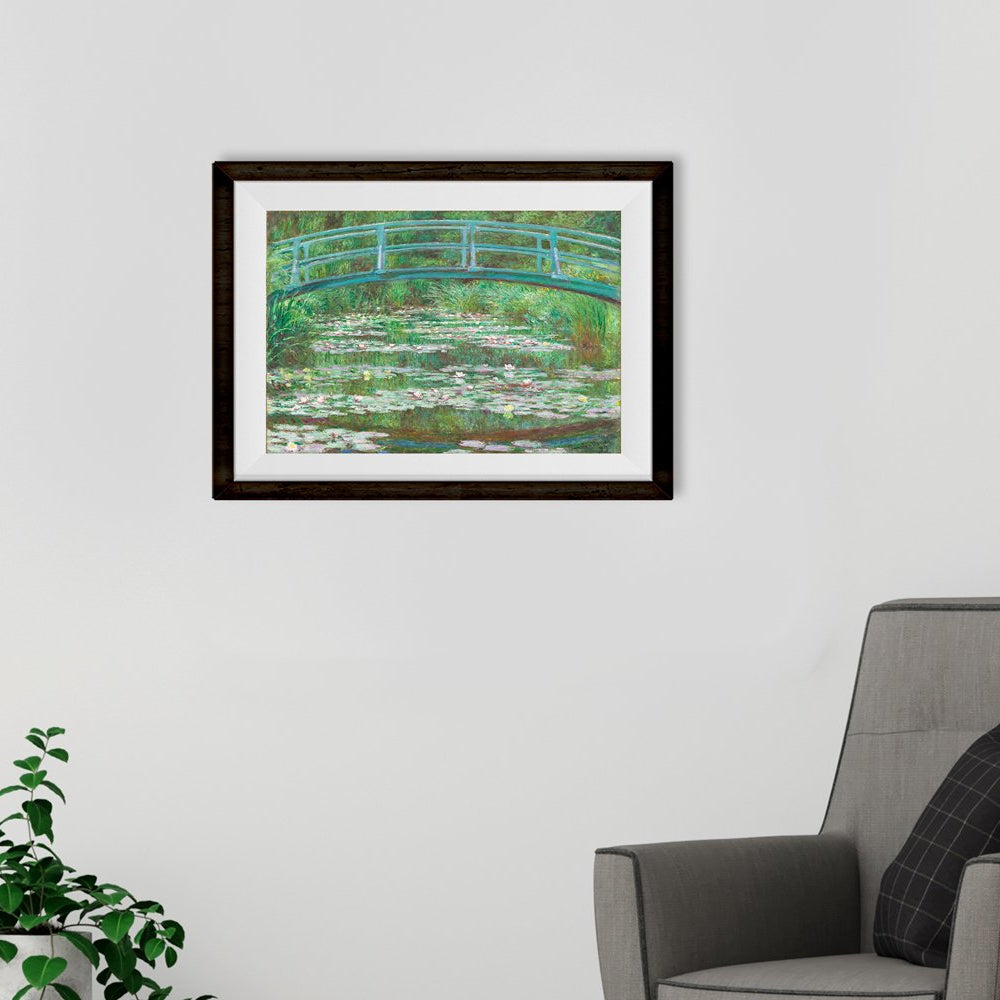 White Water Lilies By Claude Monet Painting - Meri Deewar 4 :5 Vertical Premium Wall Art Canvas by MeriDeewar