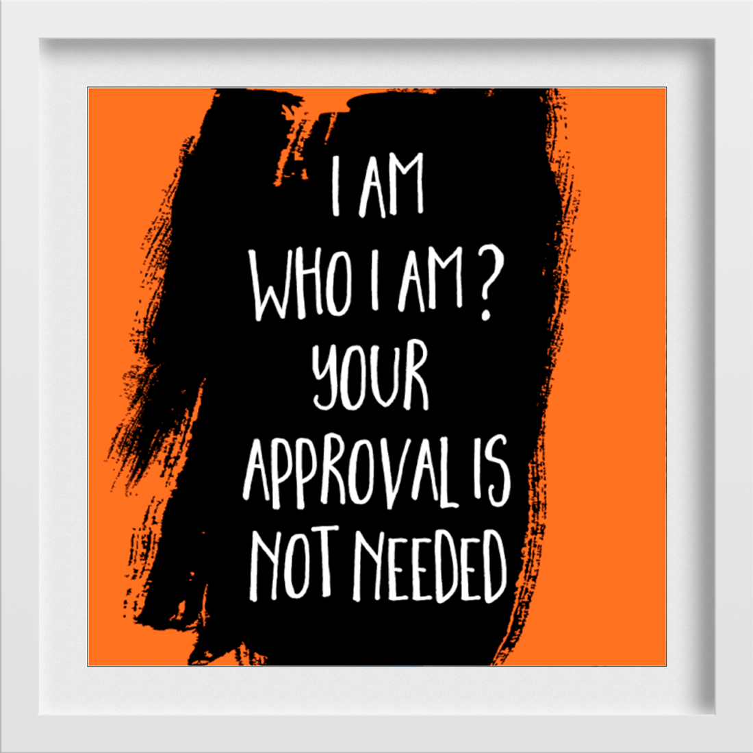 Who i am Art Painting - Meri Deewar 1 : 1 Square Premium Wall Art Canvas by MeriDeewar