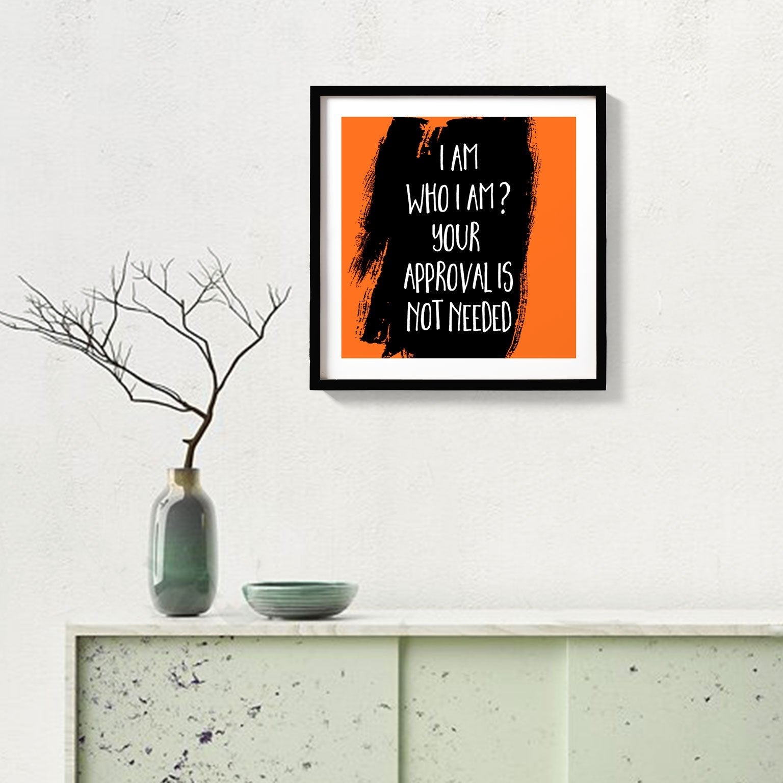 Who i am Art Painting - Meri Deewar 1 : 1 Square Premium Wall Art Canvas by MeriDeewar