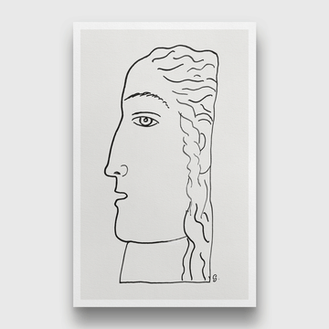 Woman head Painting 1 : 2 Vertical Premium Wall Art Canvas by MeriDeewar