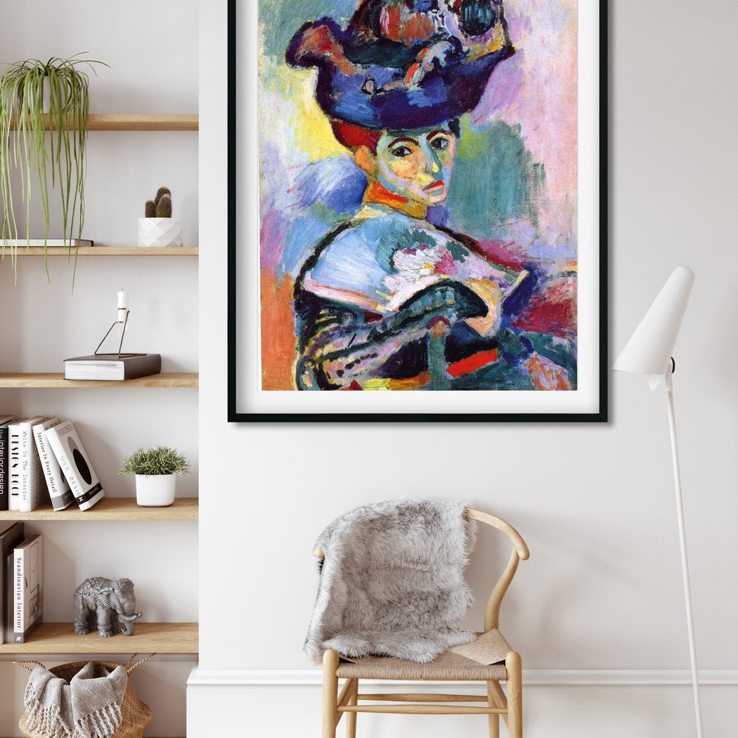 Woman With A Hat Painting - Meri Deewar 3 : 4 Vertical Premium Wall Art Canvas by MeriDeewar