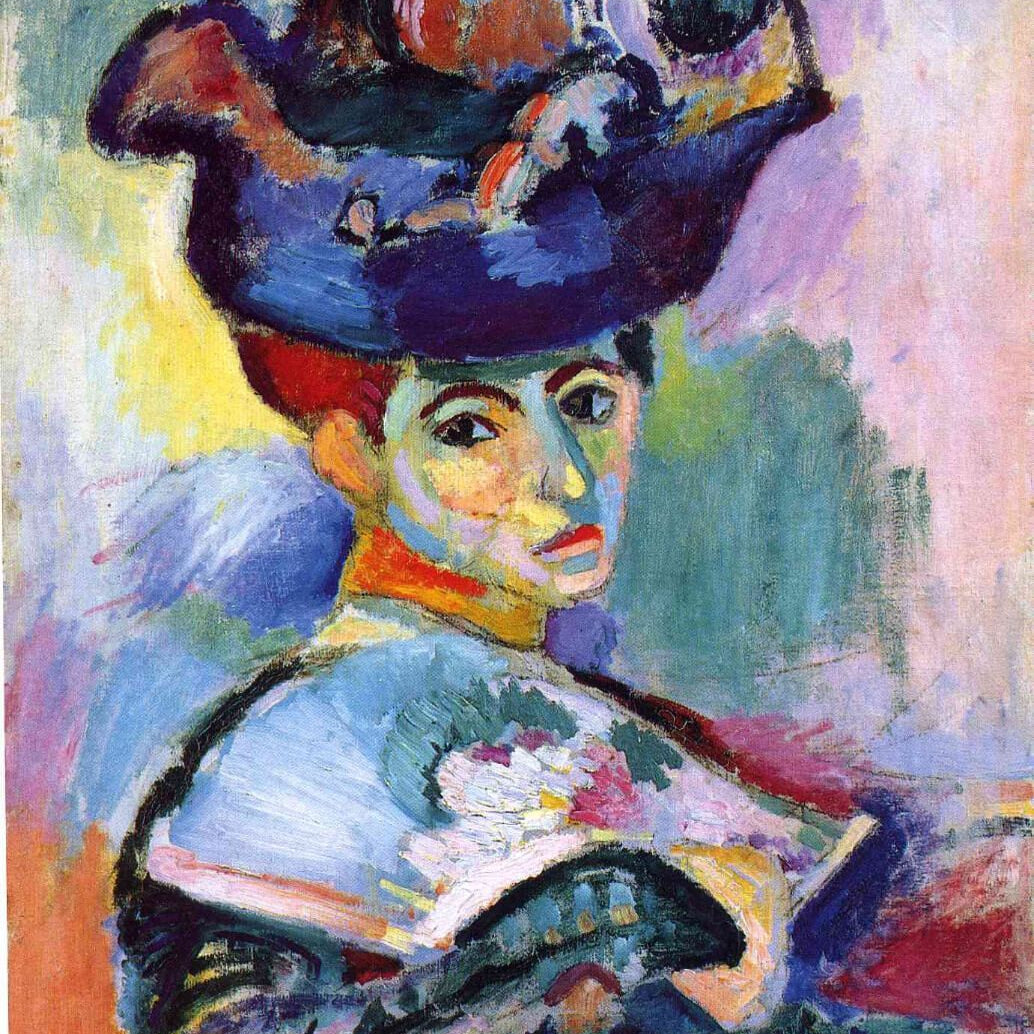 Woman With A Hat Painting - Meri Deewar 3 : 4 Vertical Premium Wall Art Canvas by MeriDeewar