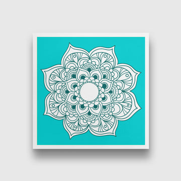 yam yoga chakra painting 1 : 1 Square Premium Wall Art Canvas by MeriDeewar