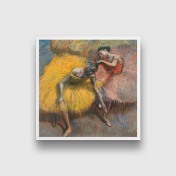 Yellow and rose Painting - Meri Deewar 1 : 1 Square Premium Wall Art Canvas by MeriDeewar