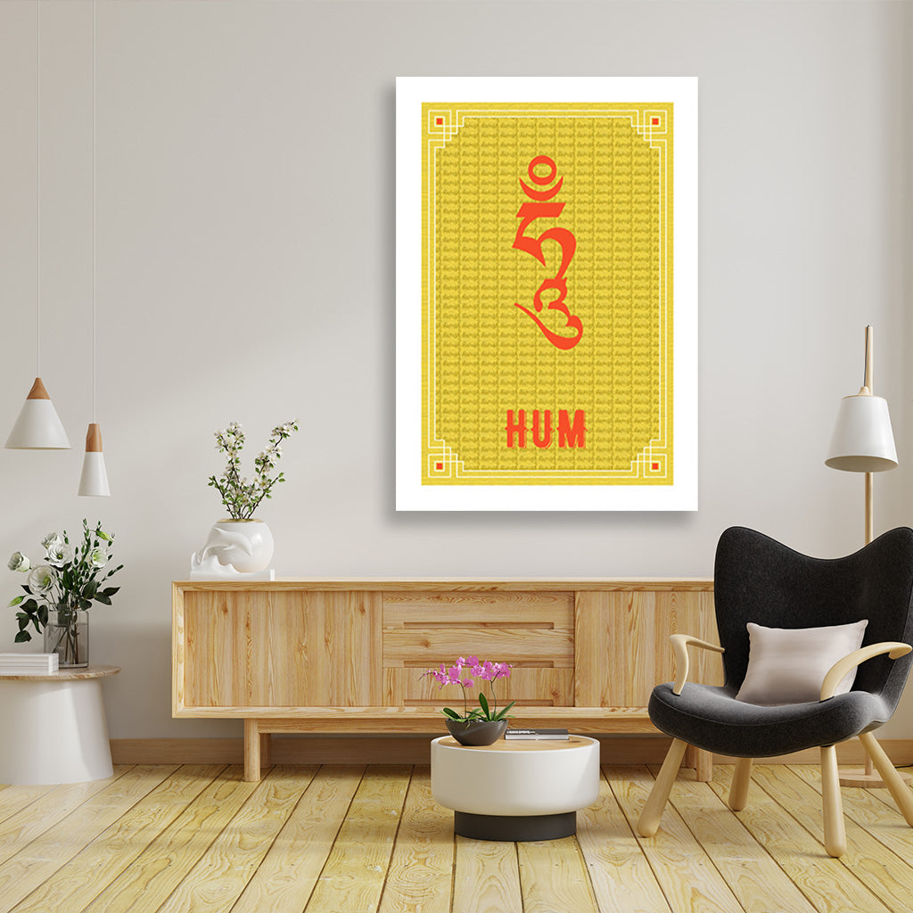 Yellow Flag painting 2 : 3 Vertical Premium Wall Art Canvas by MeriDeewar