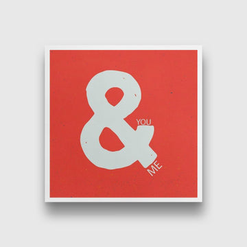 You and Me Art 1 : 1 Square Premium Wall Art Canvas by MeriDeewar