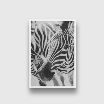 Young beautiful zebra Painting - Meri Deewar 2 : 3 Vertical Premium Wall Art Canvas by MeriDeewar