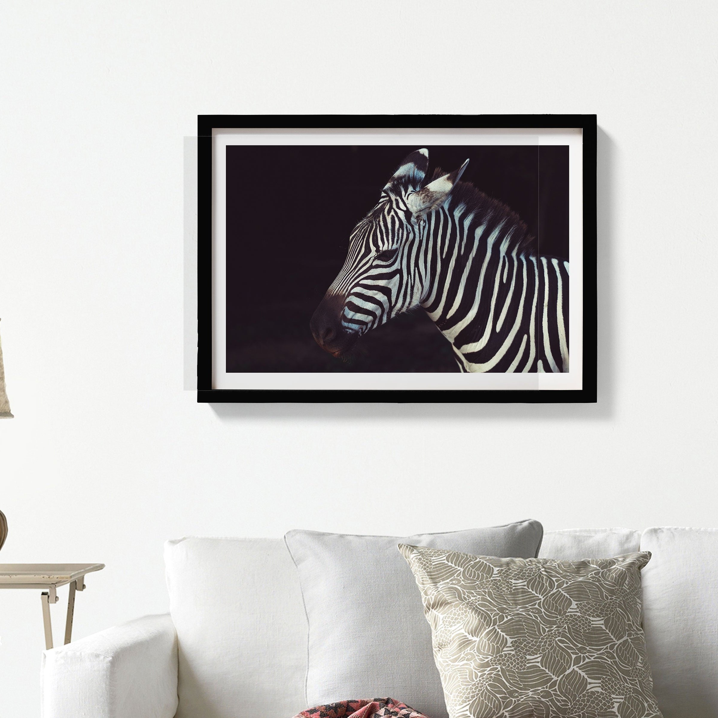 Zebra 3 : 2 Horizontal Premium Wall Art Canvas by MeriDeewar