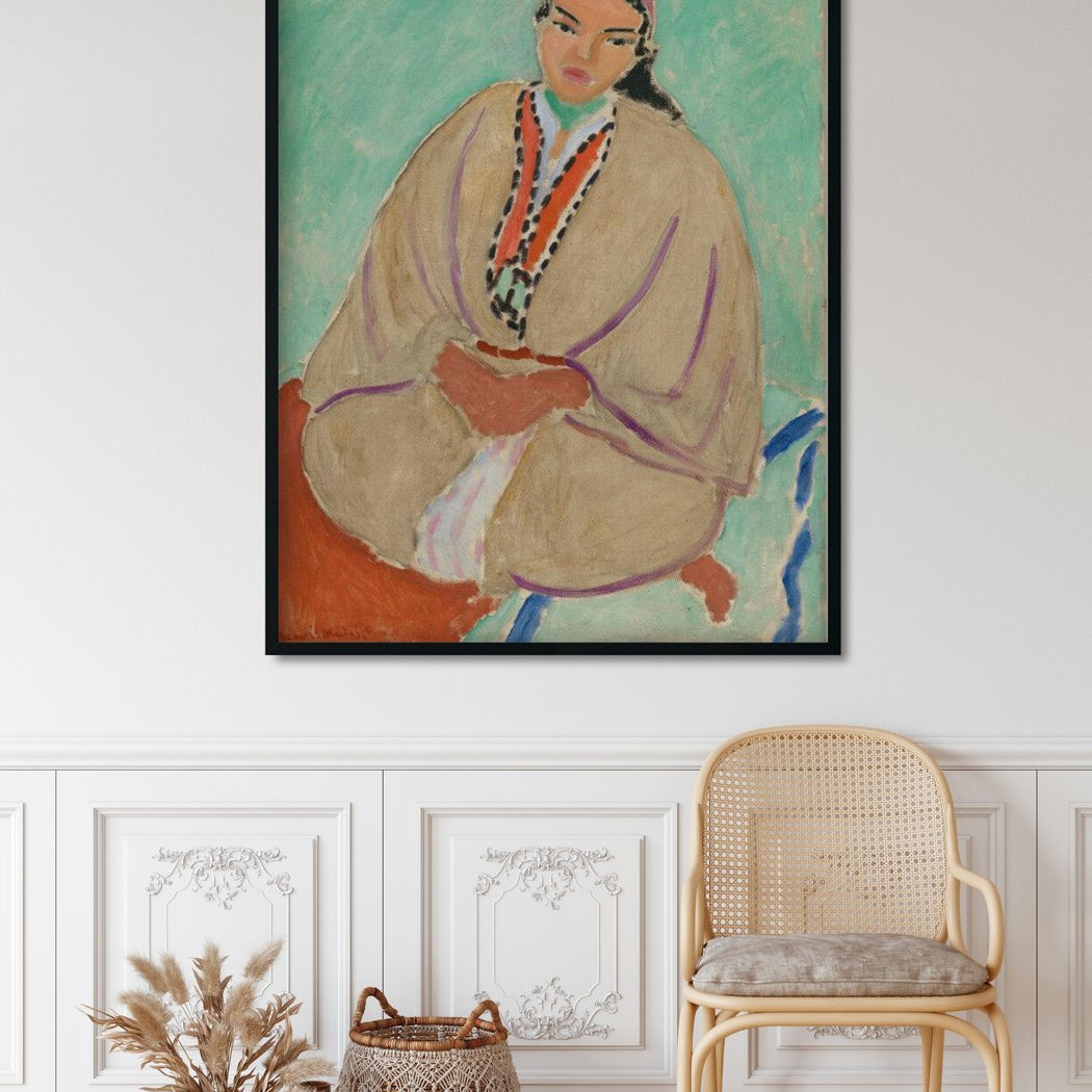 zorah in yellow-Meri Deewar 4 :5 Vertical Premium Wall Art Canvas by MeriDeewar