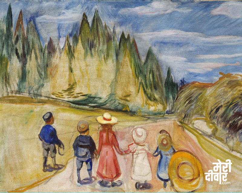 The fairytale forest, by Edvard Munch
