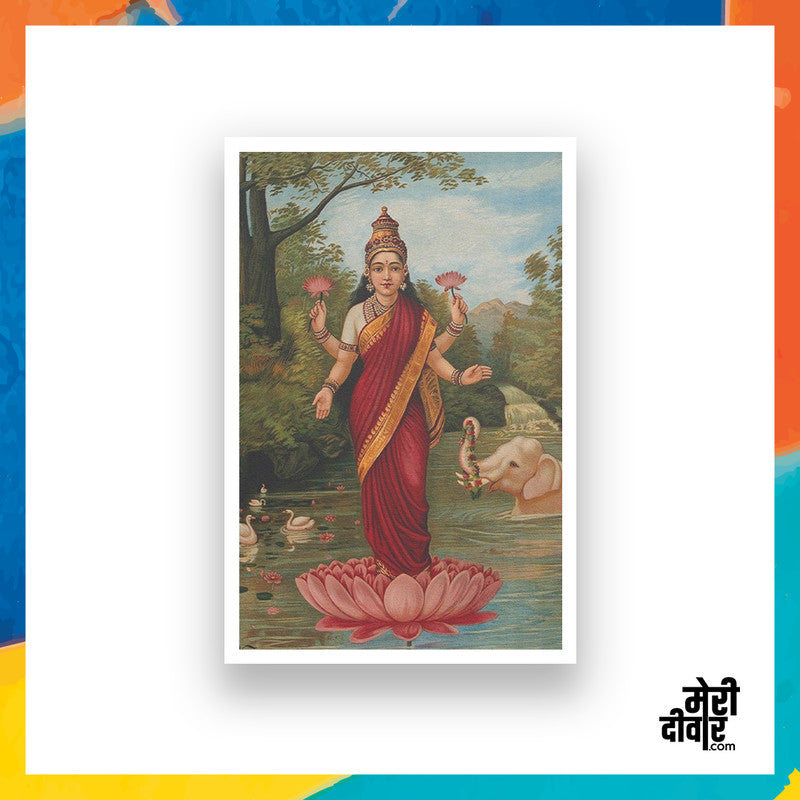 Lakshmi Painting by Raja Ravi Varma