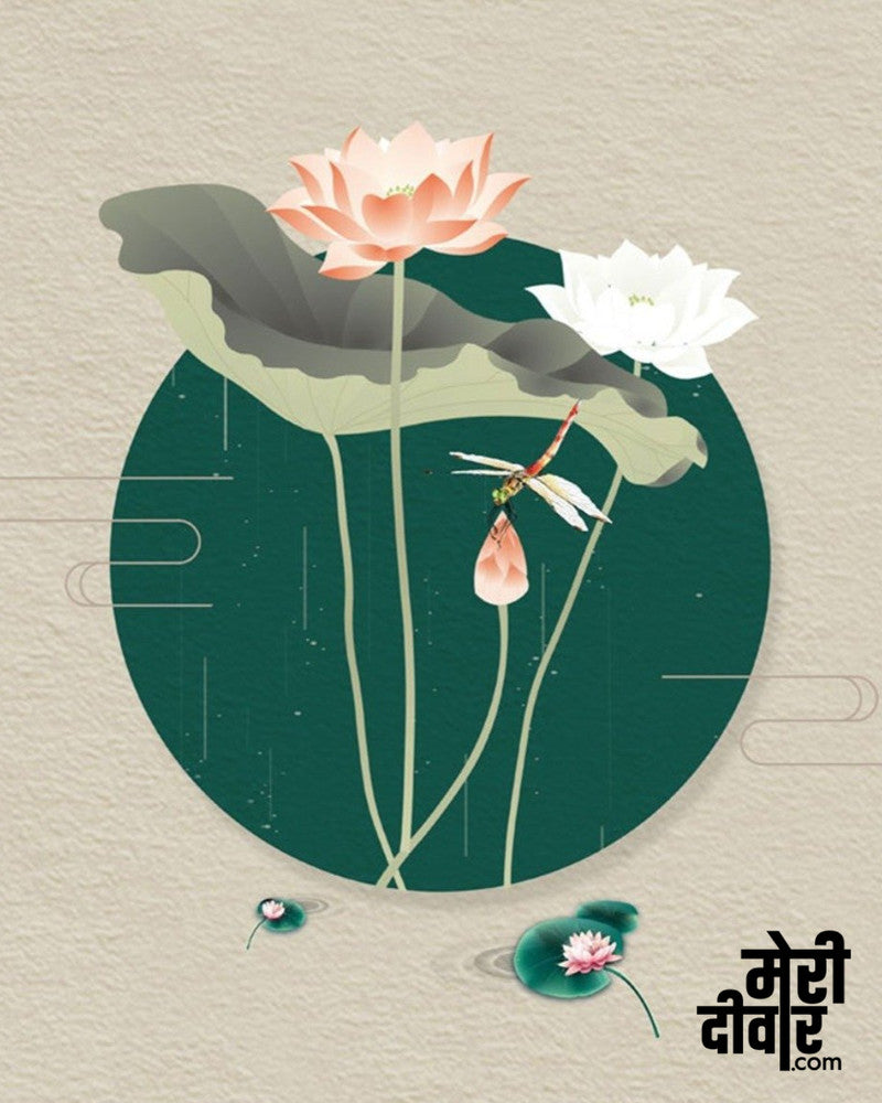 Abstract Lotus Painting
