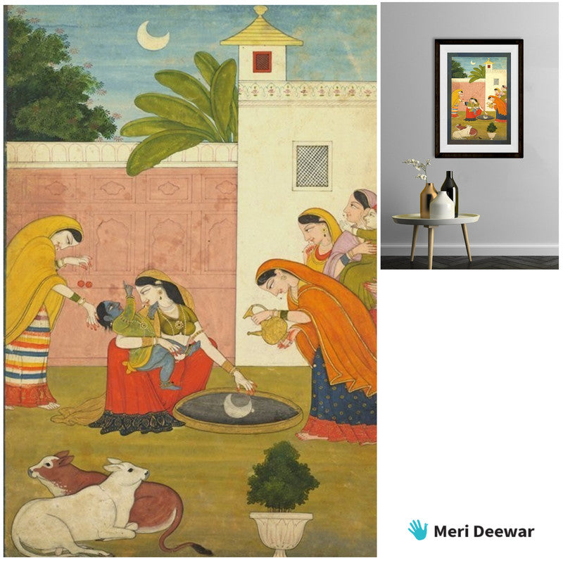 Krishna reaching for the moon
