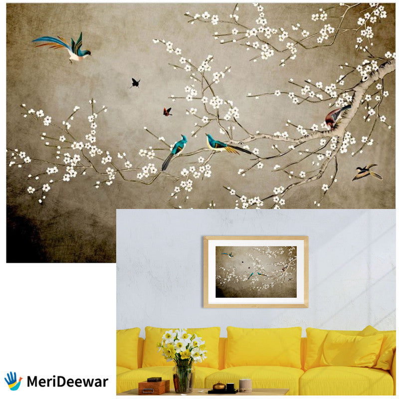 Cherry Blossoms and Birds