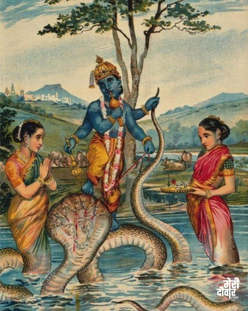 The magical story of Lord Krishna subduing Kaliya snake at the Yamuna river is known to all