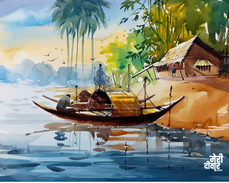 The sharp strokes and dark colors of this painting make it a feast to behold