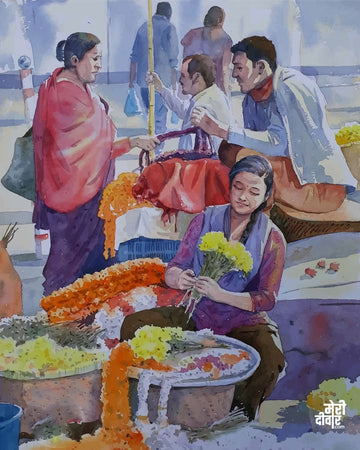 Flower market, Kolkata.