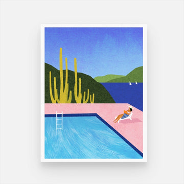 Swimming Pool Art Print - Artistic Wall Décor from MeriDeewar