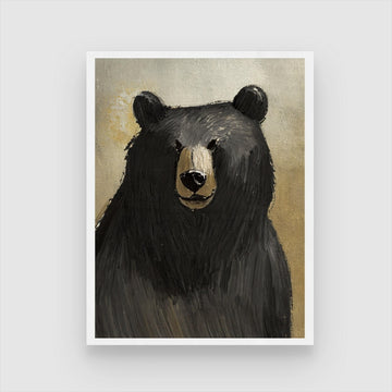 Bear Abstract Canvas - Unique Wall Art for Living Room