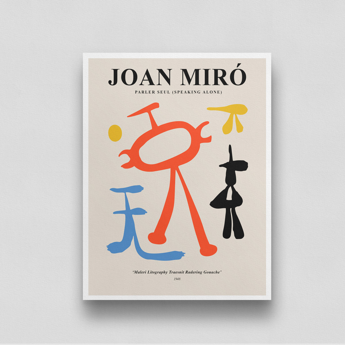 Joan Miro Speaking Alone Poster