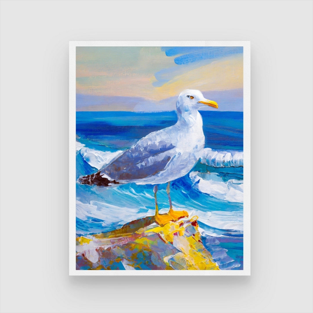 Seagull Bird Abstract Art