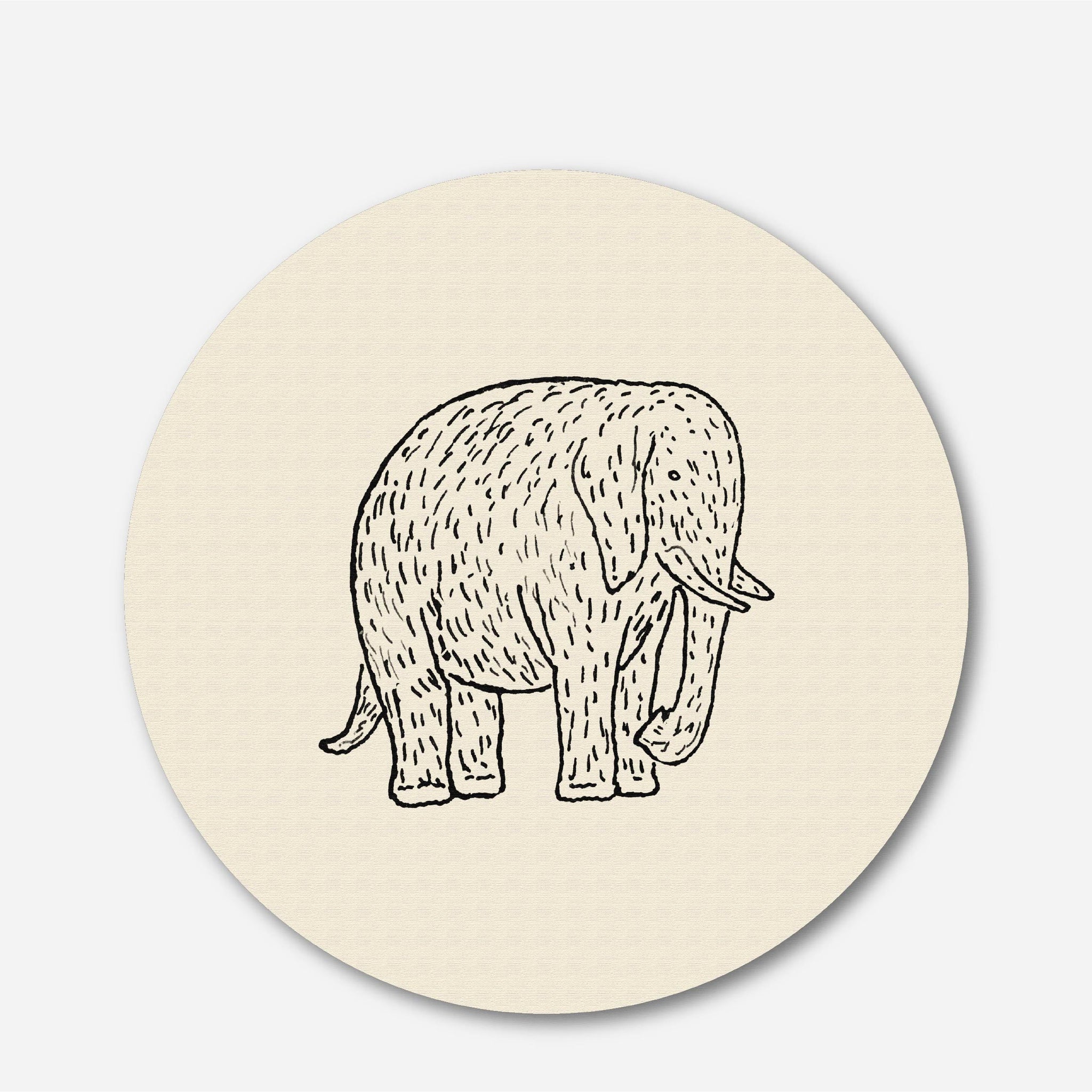 Gestel Elephant Circular Canvas Frame