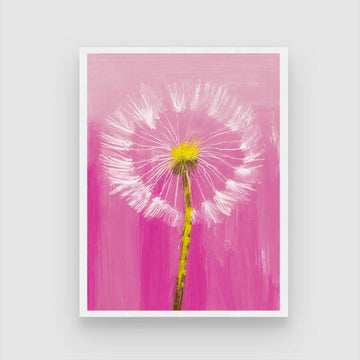 Vibrant Dandelion Flower Abstract Wall Art